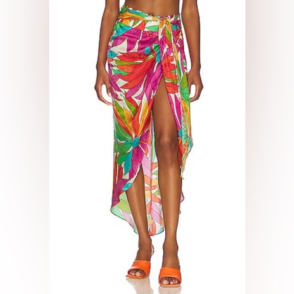 Ronny Kobo Collection Multicolor Floral Swim Sarong